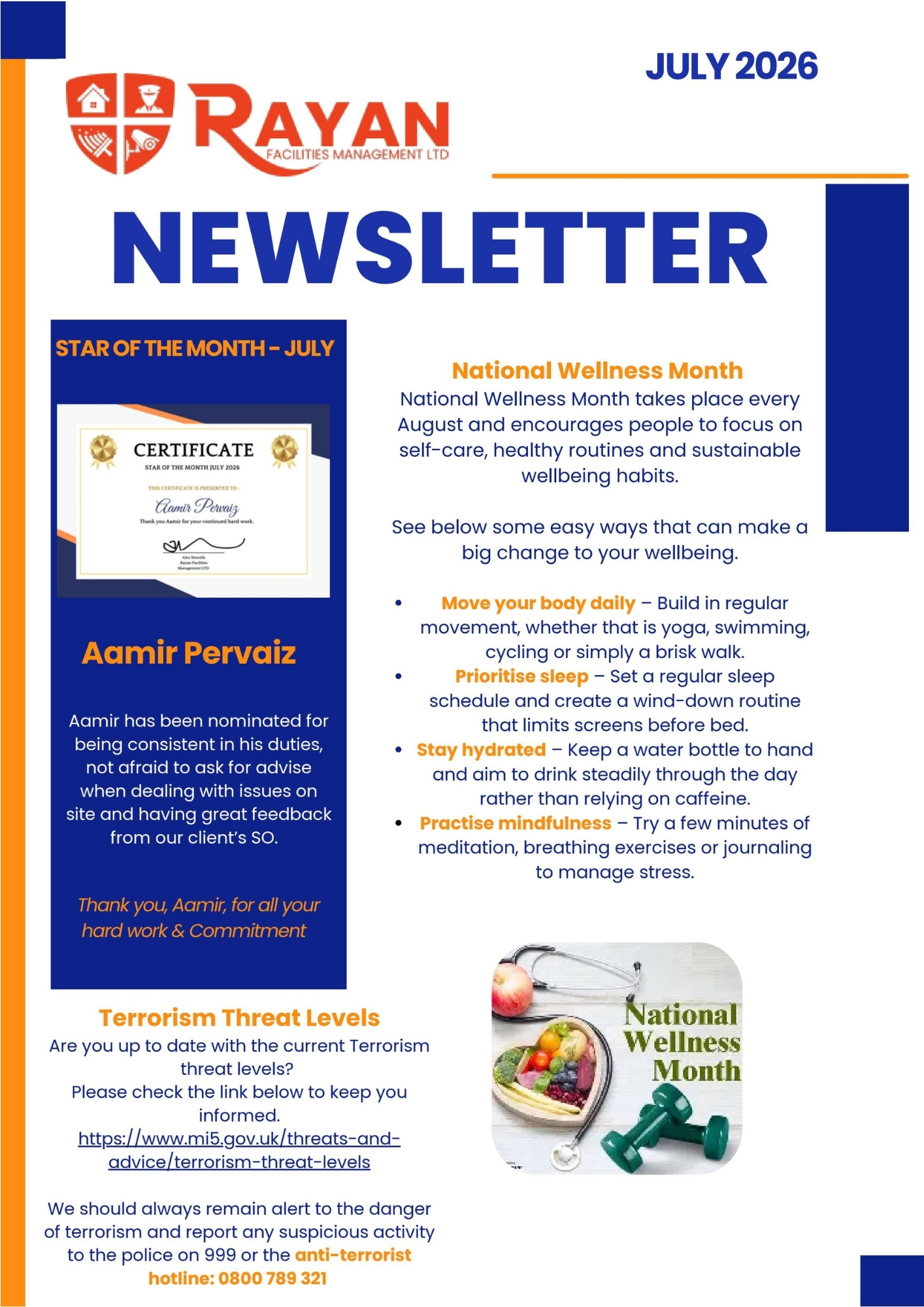 National Wellness Month